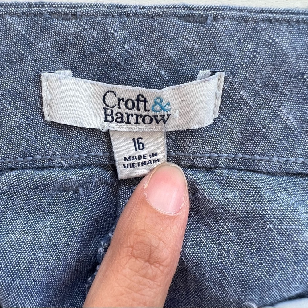 Chambray cotton shorts Croft & Barrow Size 16 - Picture 2 of 8